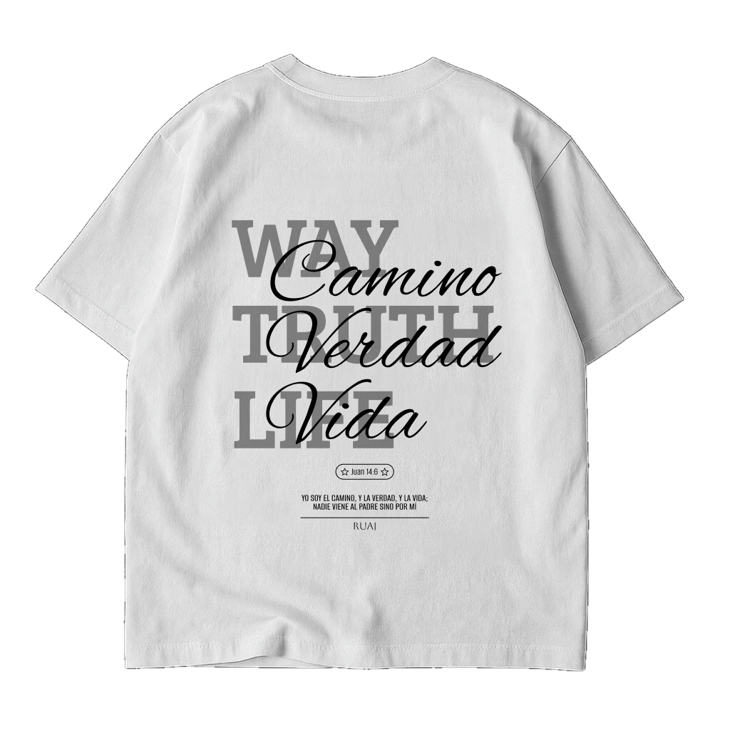 Camiseta Oversize “Camino • Verdad • Vida”