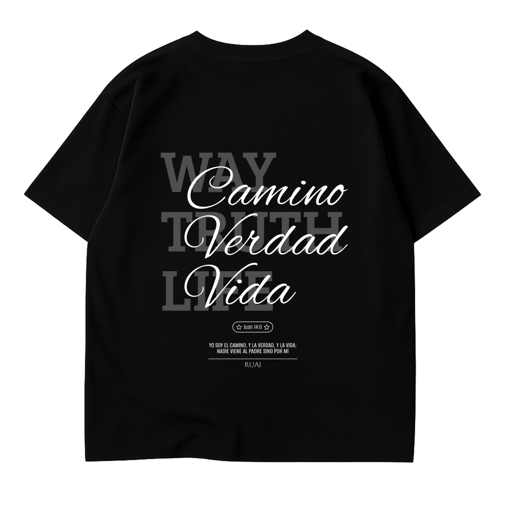 Camiseta Oversize “Camino • Verdad • Vida”