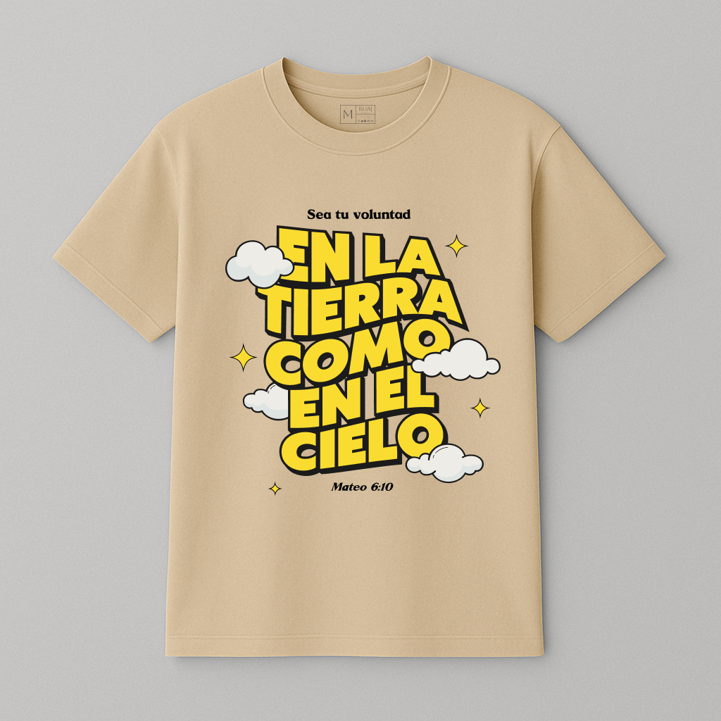 Camiseta “En la tierra como en el cielo”